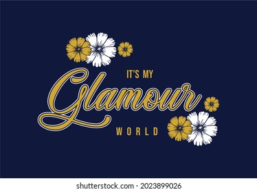 girl tee vector design for you dreams ,follow, glamour