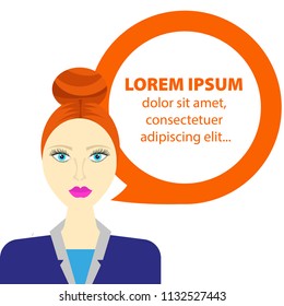 Girl text vector