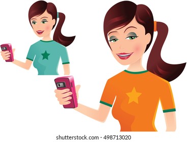 Girl texting.