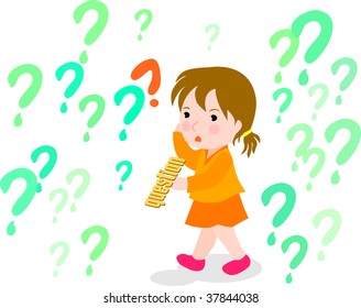 A girl thinking