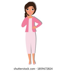 Girl thinking concept. Creative idea design for template, brochure or presentation.