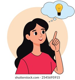 Chica pensando en una idea
