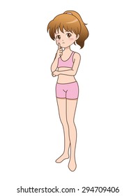 girl thinks