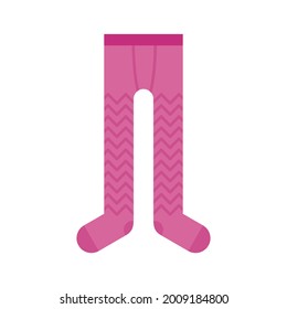 Girl tights icon. Flat illustration of girl tights vector icon isolated on white background