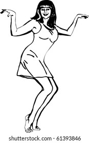 girl tiptoed