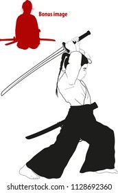 girl training with sword
