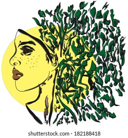 Girl and tree 