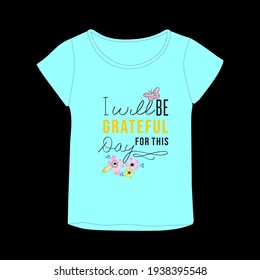 Girl tshirt design, Kids fashion vector illustration.