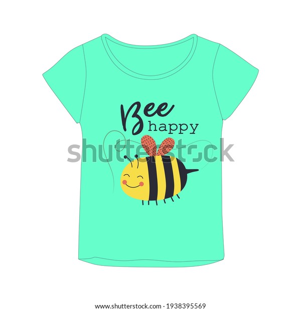 Girl Tshirt Design Kids Fashion Vector Stock Vector (Royalty Free ...