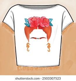 Girl tshirt and graphic design. Fashion design and more