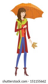 Girl with umbrella