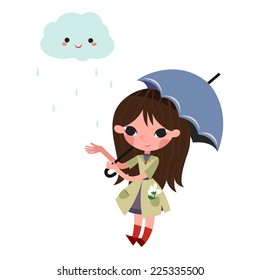 Girl with umbrella.