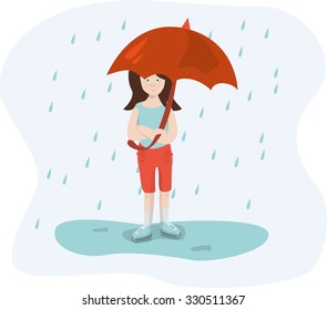 girl and umbrella