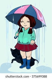 girl with umbrella