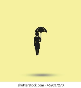 Girl with umbrella.