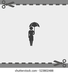 Girl with umbrella.