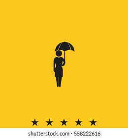 Girl with umbrella.