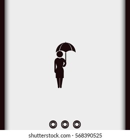 Girl with umbrella.