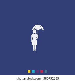 Girl with umbrella.
