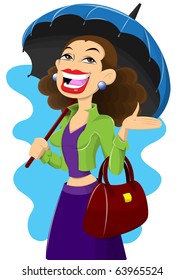 girl with umbrella
