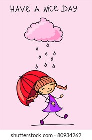 girl with umbrella