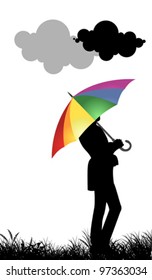 Girl with umbrella