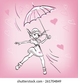 girl umbrella Love Story