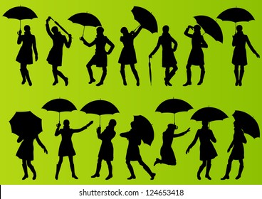 Silhouette Umbrella の画像 写真素材 ベクター画像 Shutterstock