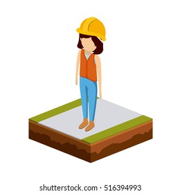 Girl of under construction design