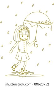 Girl under the rain