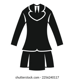 Girl uniform icon simple vector. Fashion suit. College code