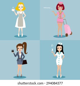 girl and uniform made in vector  