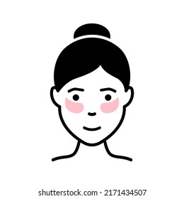 Girl Use Gel Patch Silhouette Icon. Patches Under Eye Black Pictogram. Face Anti Aging Procedure Icon. Cosmetic Collagen Eye Patches Against Facial Wrinkles. Isolated Vector Illustration.