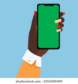The girl uses a smartphone, illustration, can be animated