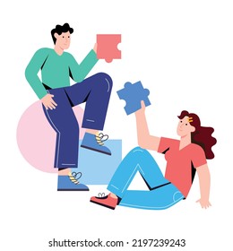 A girl using social media flat vector download