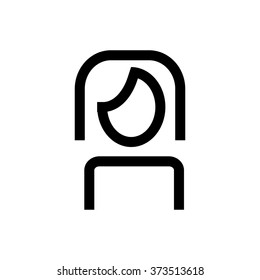 Girl, valentine's day line icon. Pixel perfect fully editable vector icon suitable for websites, info graphics and print media.
