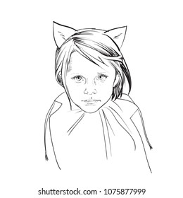 girl vector art pretty young beauty