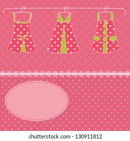 Girl vector  background with dresses