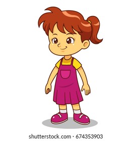 Girl vector cartoon.