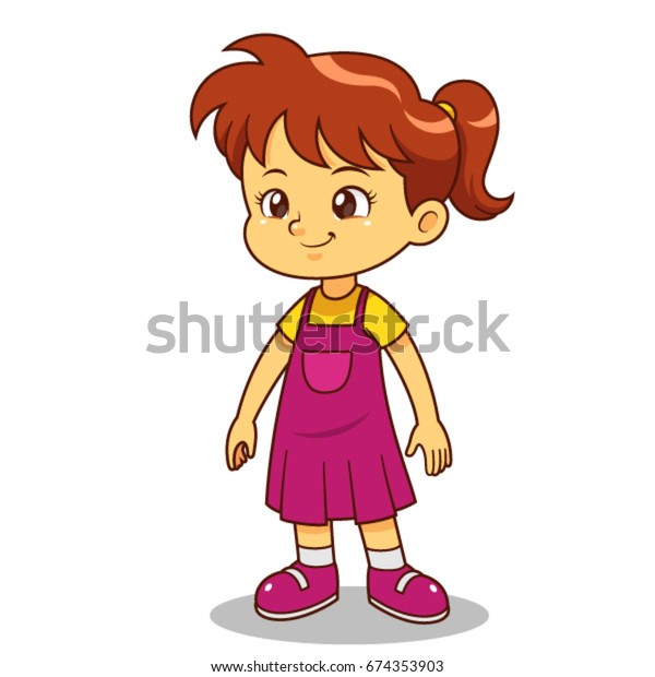 Girl Vector Cartoon Stock Vector (Royalty Free) 674353903