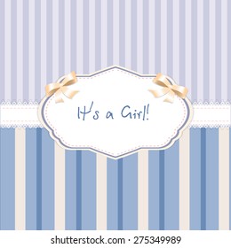 It's a girl. vector congratulation card