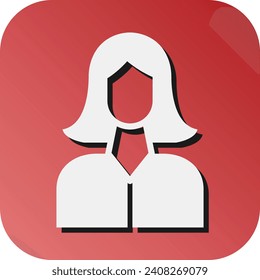 Girl Vector Glyph Gradient Background Icon For Personal And Commercial Use.
