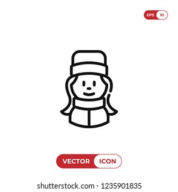 Girl vector icon