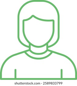 Girl vector icon. Can be used for printing, mobile and web applications.