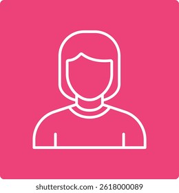 Girl vector icon. Can be used for printing, mobile and web applications.