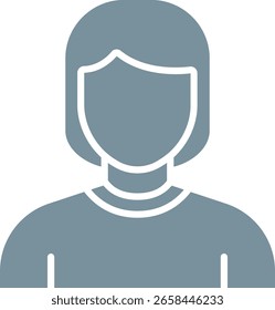 Icono del Vector de la muchacha. Se puede utilizar para aplicaciones de impresión, móviles y de Web.