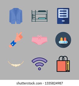 girl vector icon set