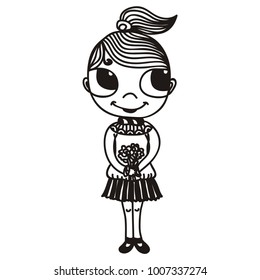 Girl. Vector illustration.