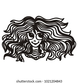 Girl. Vector illustration.