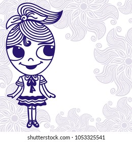 Girl. Vector illustration
